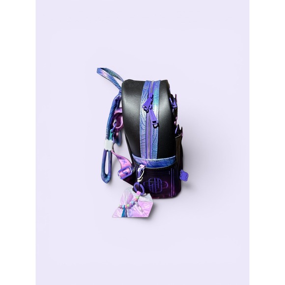 Loungefly K-Pop Demon Hunters Huntress Mini Backpack Netflix Anime Black Purple